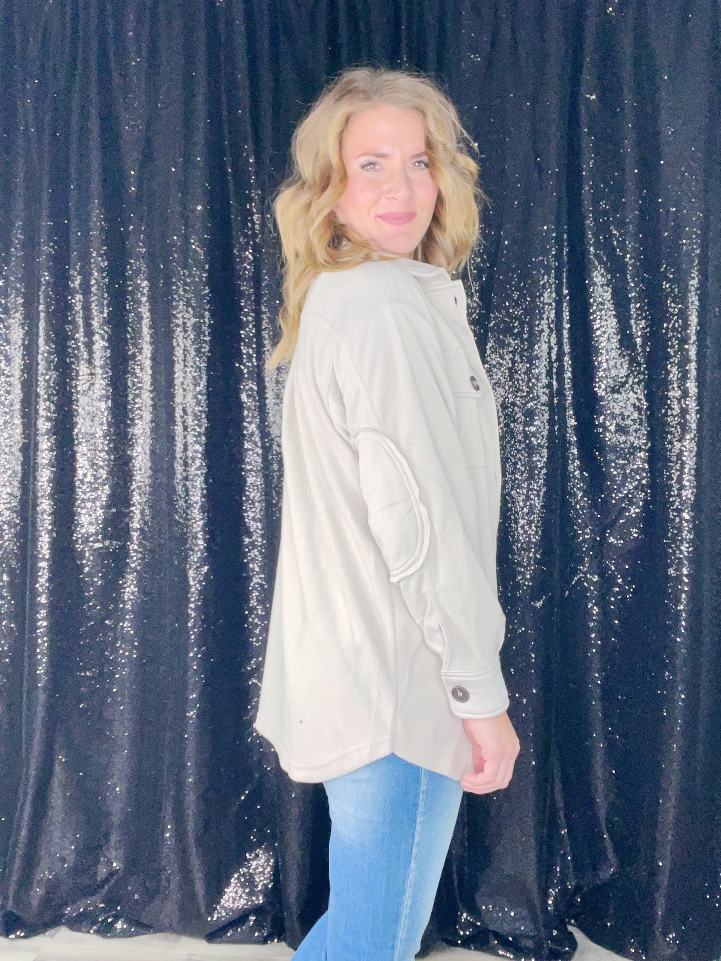 OVERSIZED BASIC FLEECE SHACKET ‘BF
