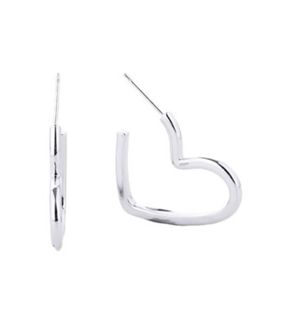 GOLD DIPPED HEART HOOP EARRING