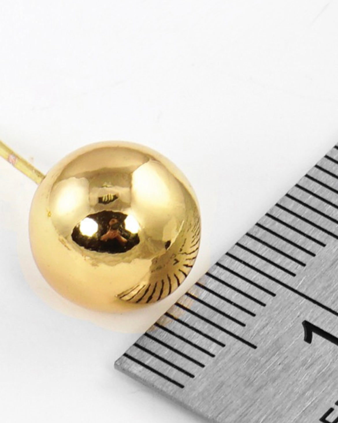 GOLD DIPPED BRASS BALL EARRING