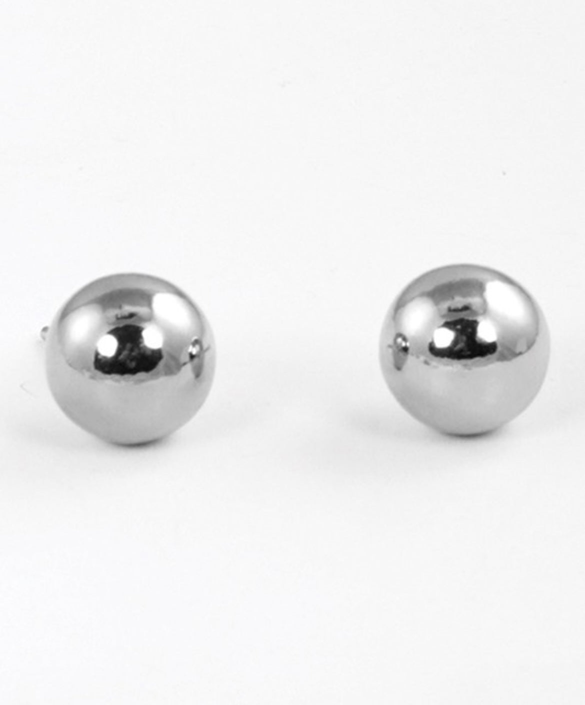 GOLD DIPPED BRASS BALL EARRING