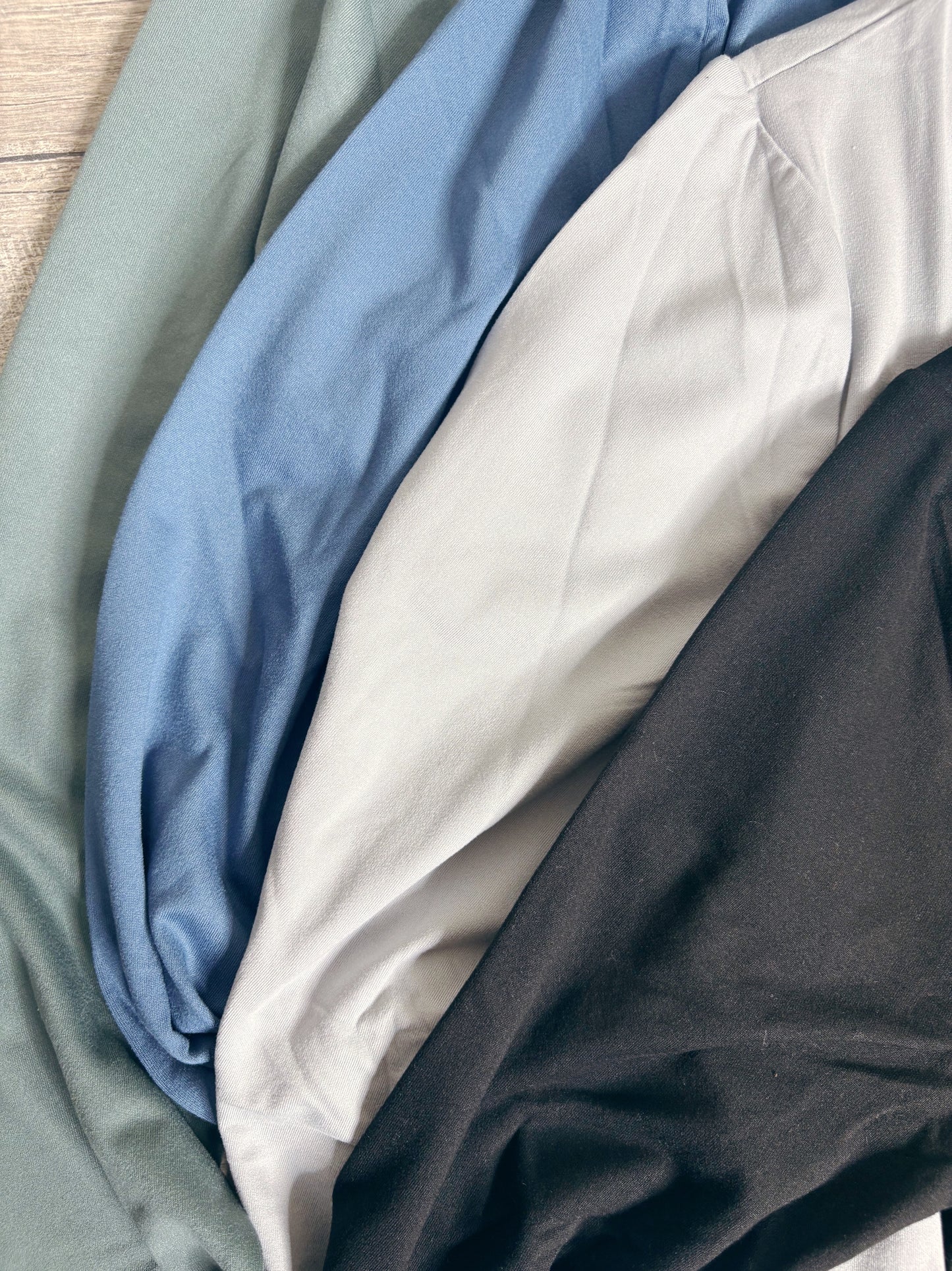 BRUSHED MICROFIBER LONG SLEEVE VNECK TEE