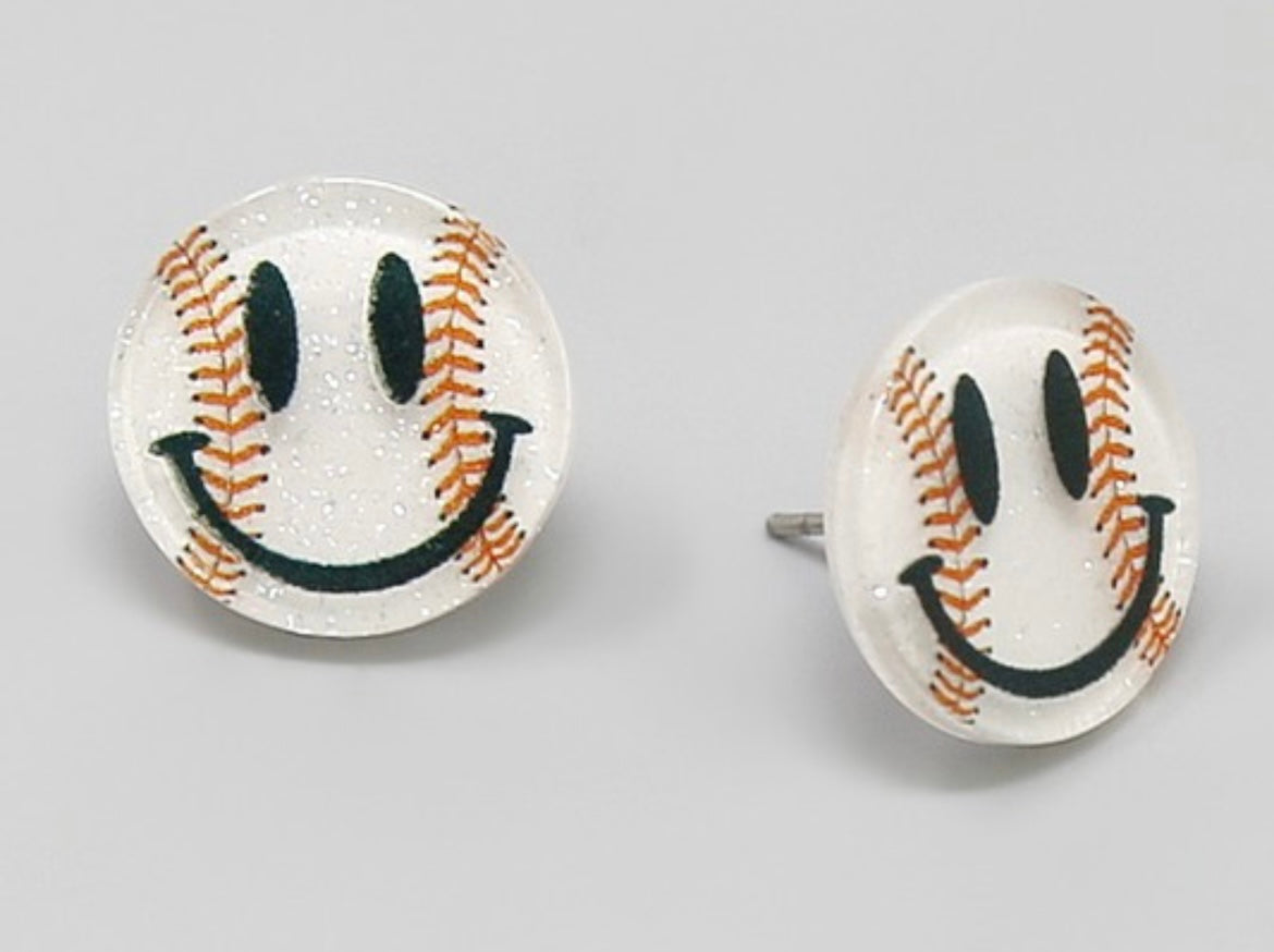 SPORTS SMILEY EARRINGS