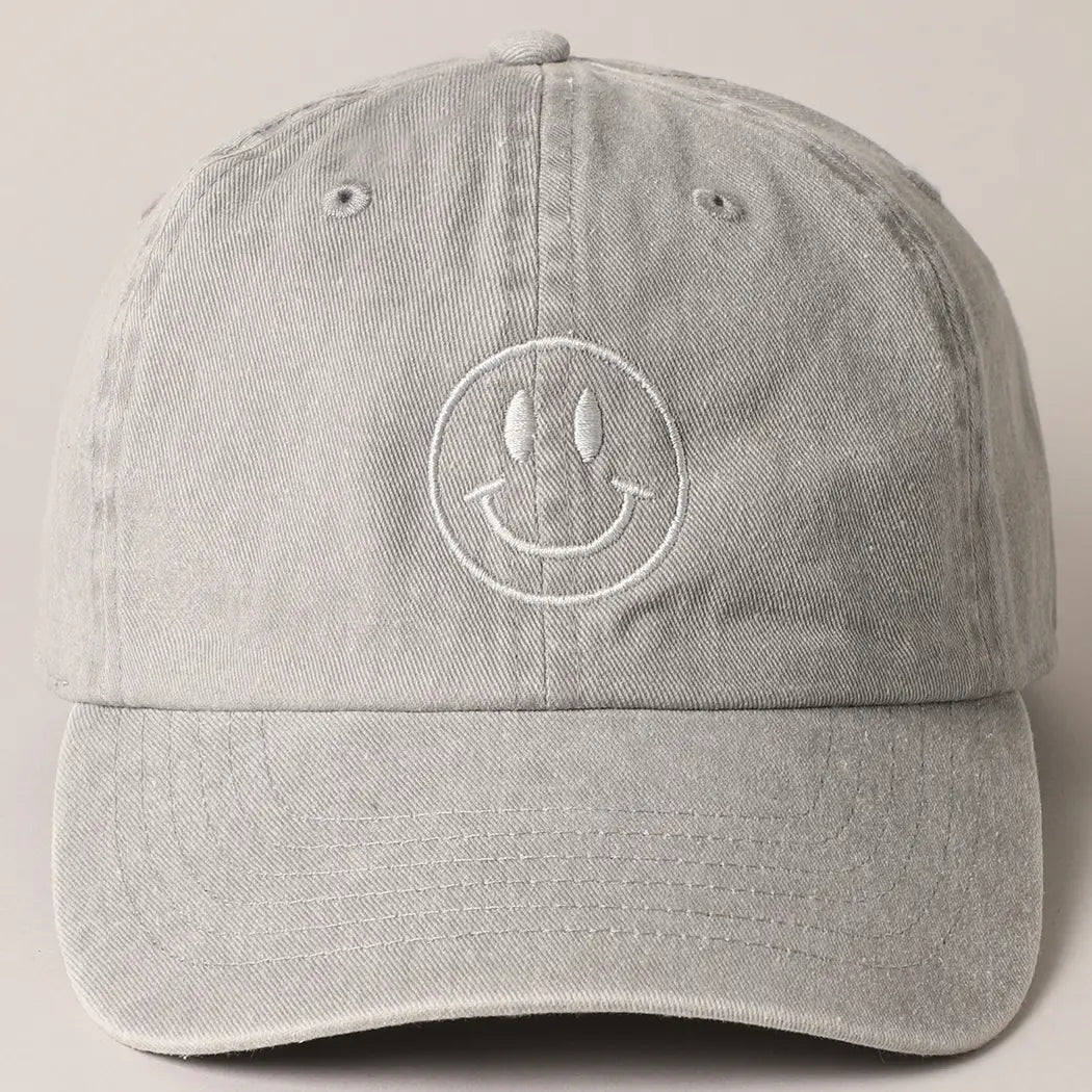 GREY SMILEY HAT