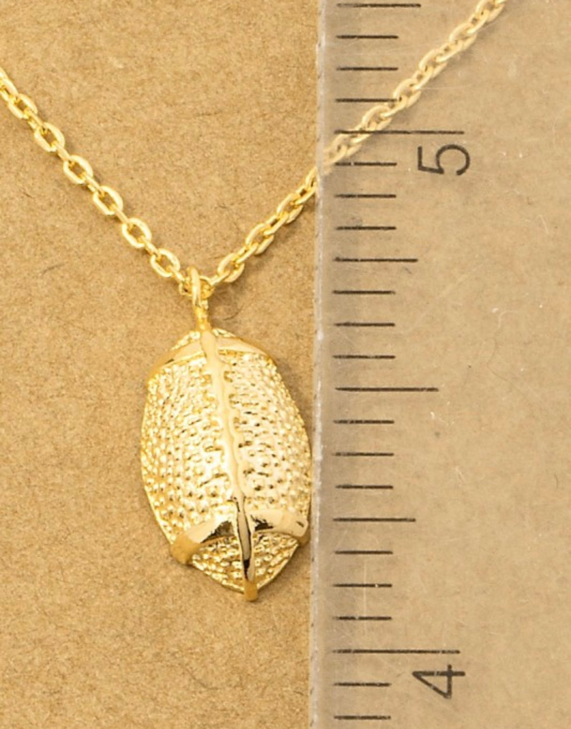 TEXTURED FOOTBALL NECKLACE