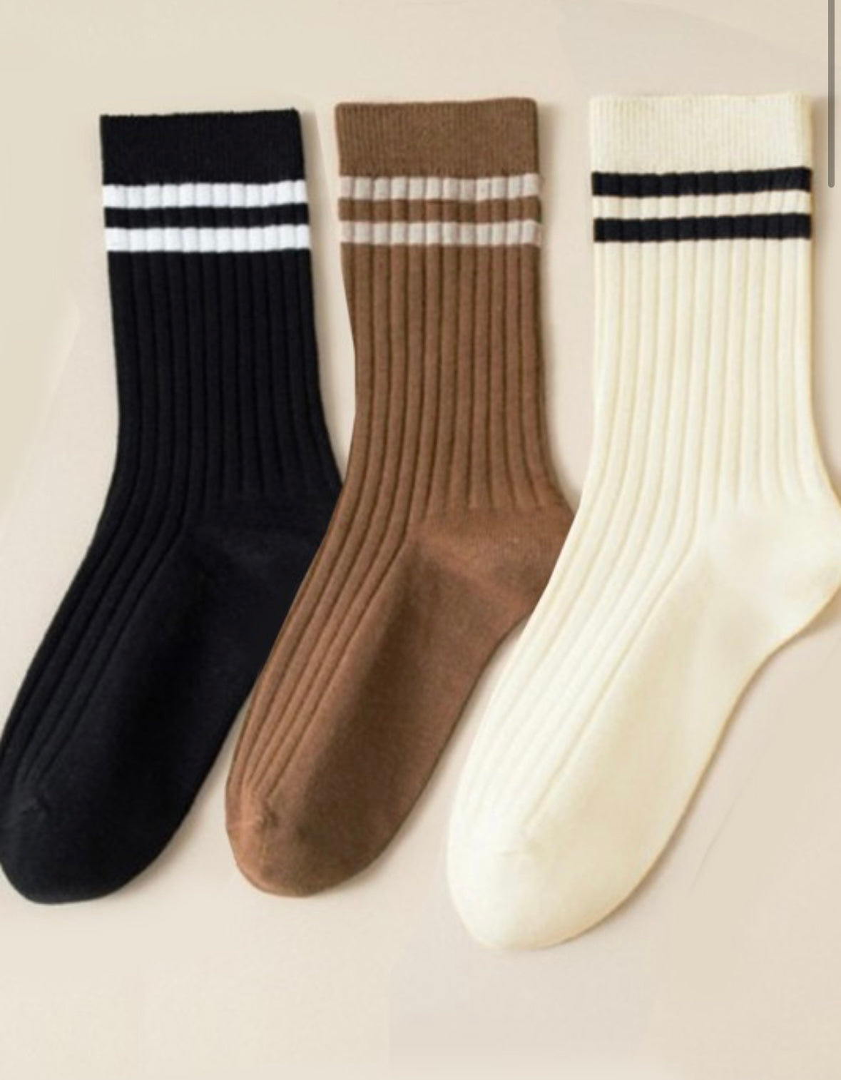 ::BF::STRIPED CREW SOCK FOR WOMEN