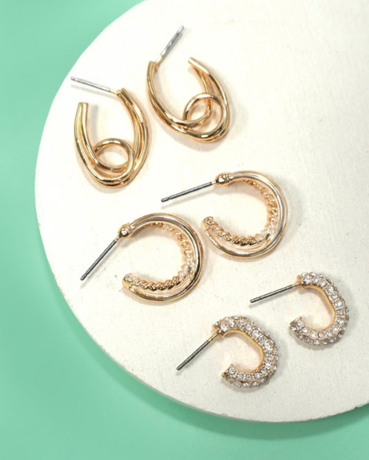 ::BF::GOLD TRIO HOOP HUGGIES