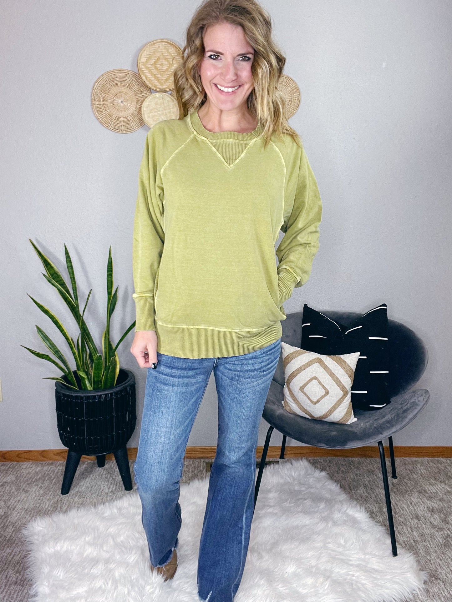 DYED FRENCH TERRY PULL OVER