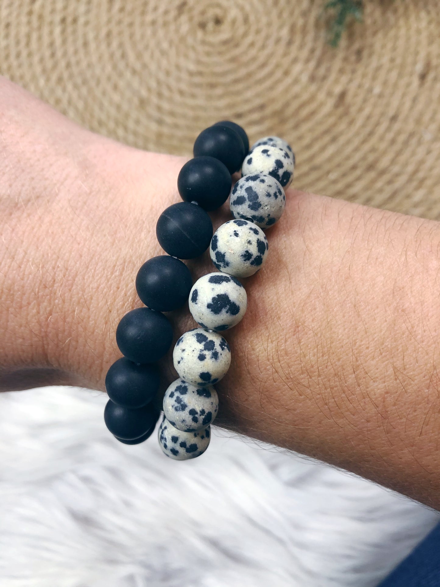 NATURAL STONE BEAD BRACELET