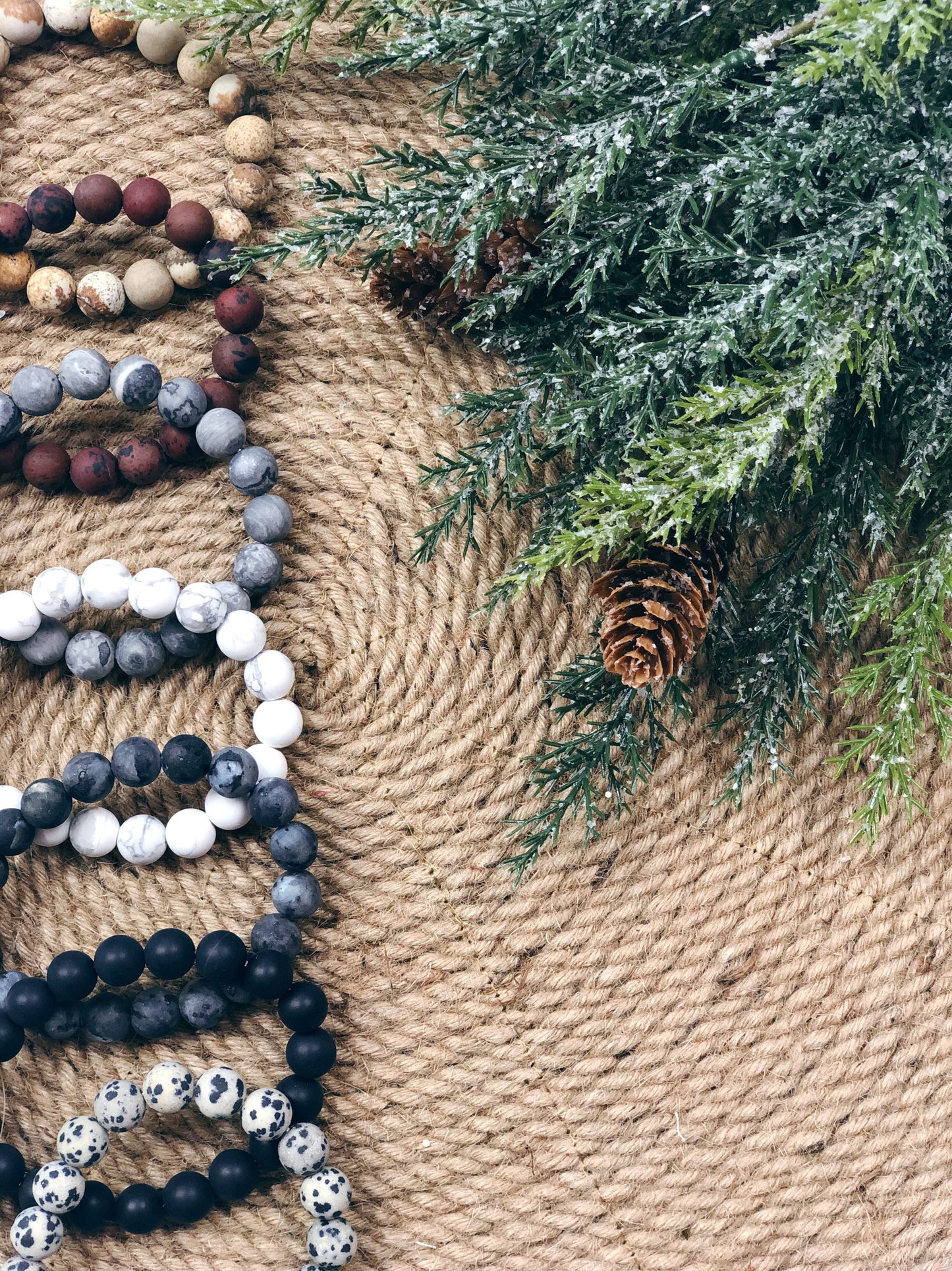 NATURAL STONE BEAD BRACELET