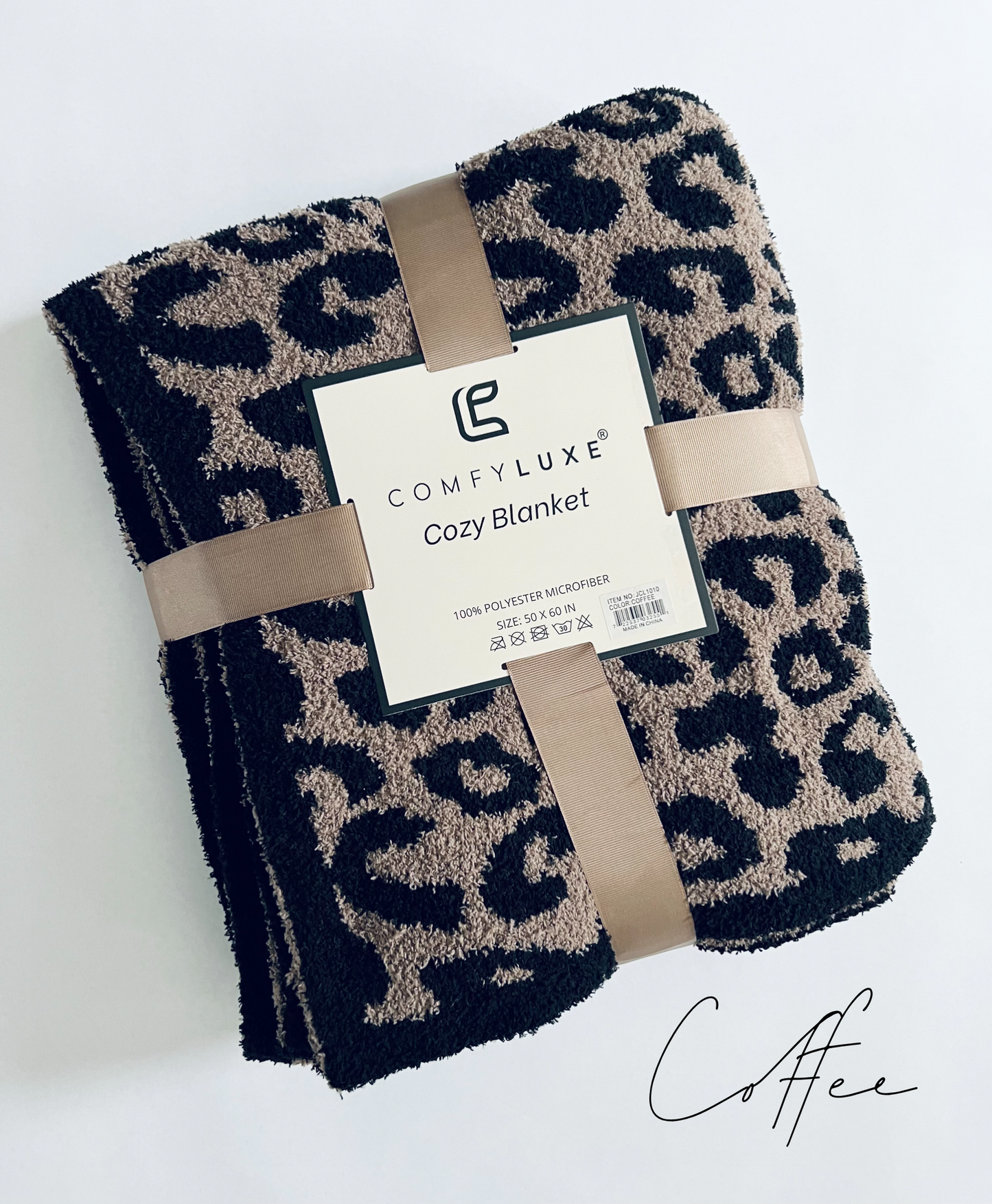LUXURY LEOPARD PRINT THROW BLANKET