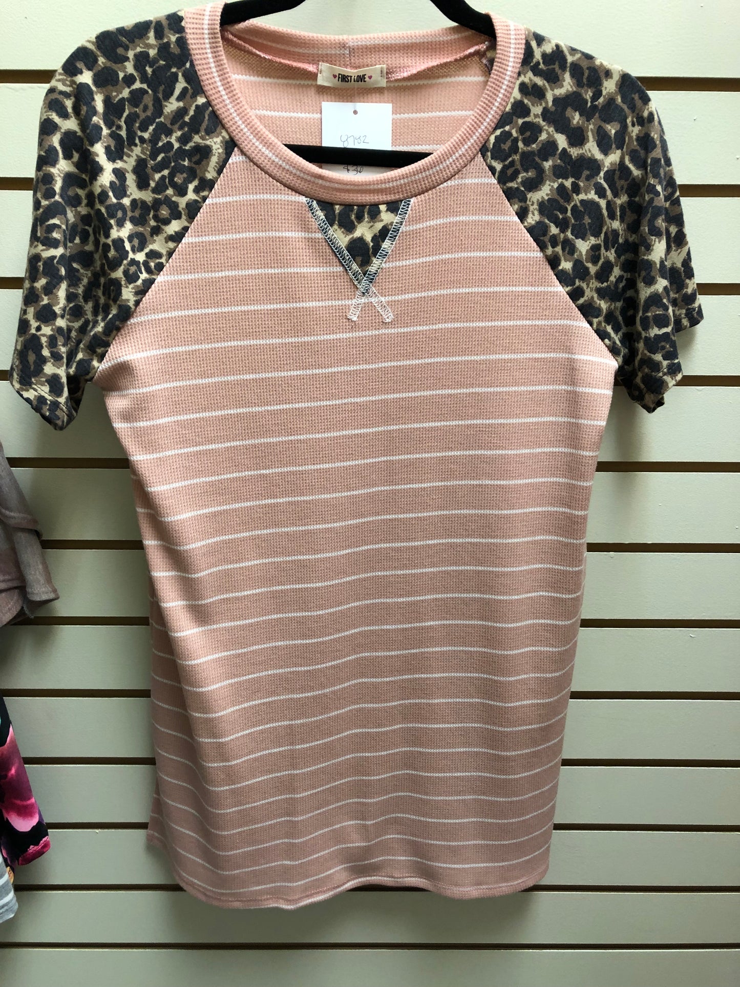 LEOPARD AND STRIPE TEE