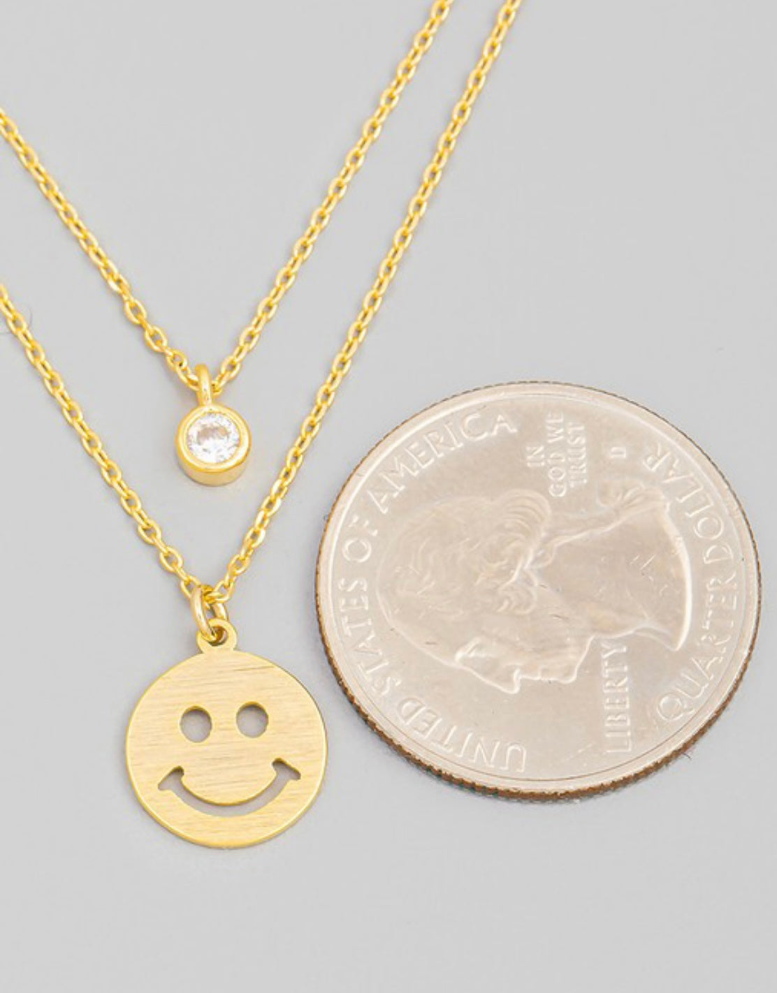 SMILEY LAYERED NECKLACE