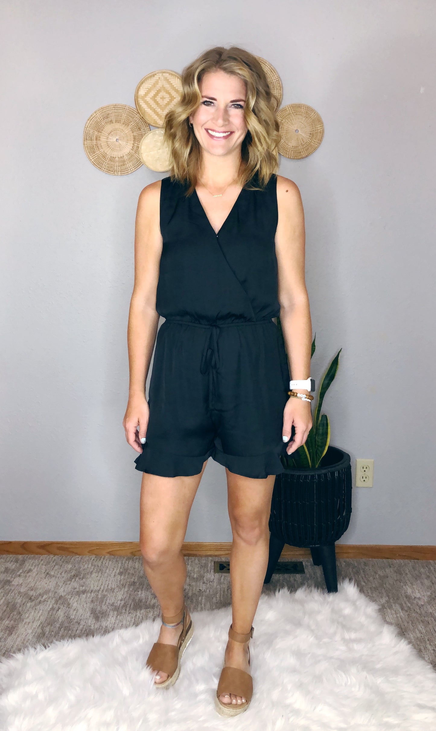 RUFFLE DETAIL ROMPER