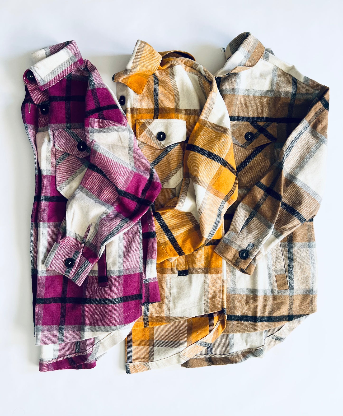 BUTTON FRONT SHACKET W/ POCKETS