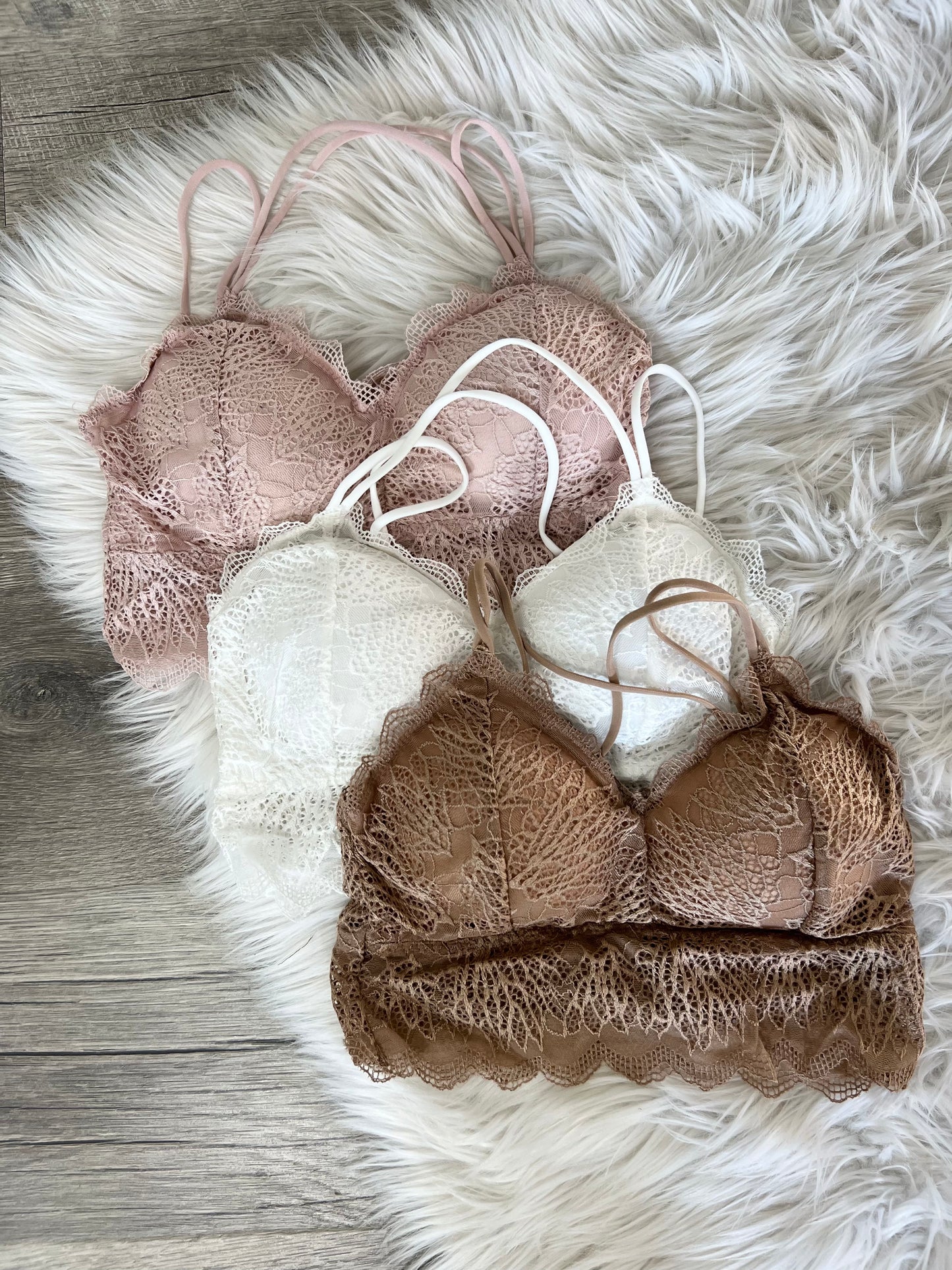LACED DOUBLE STRAP BRALETTE