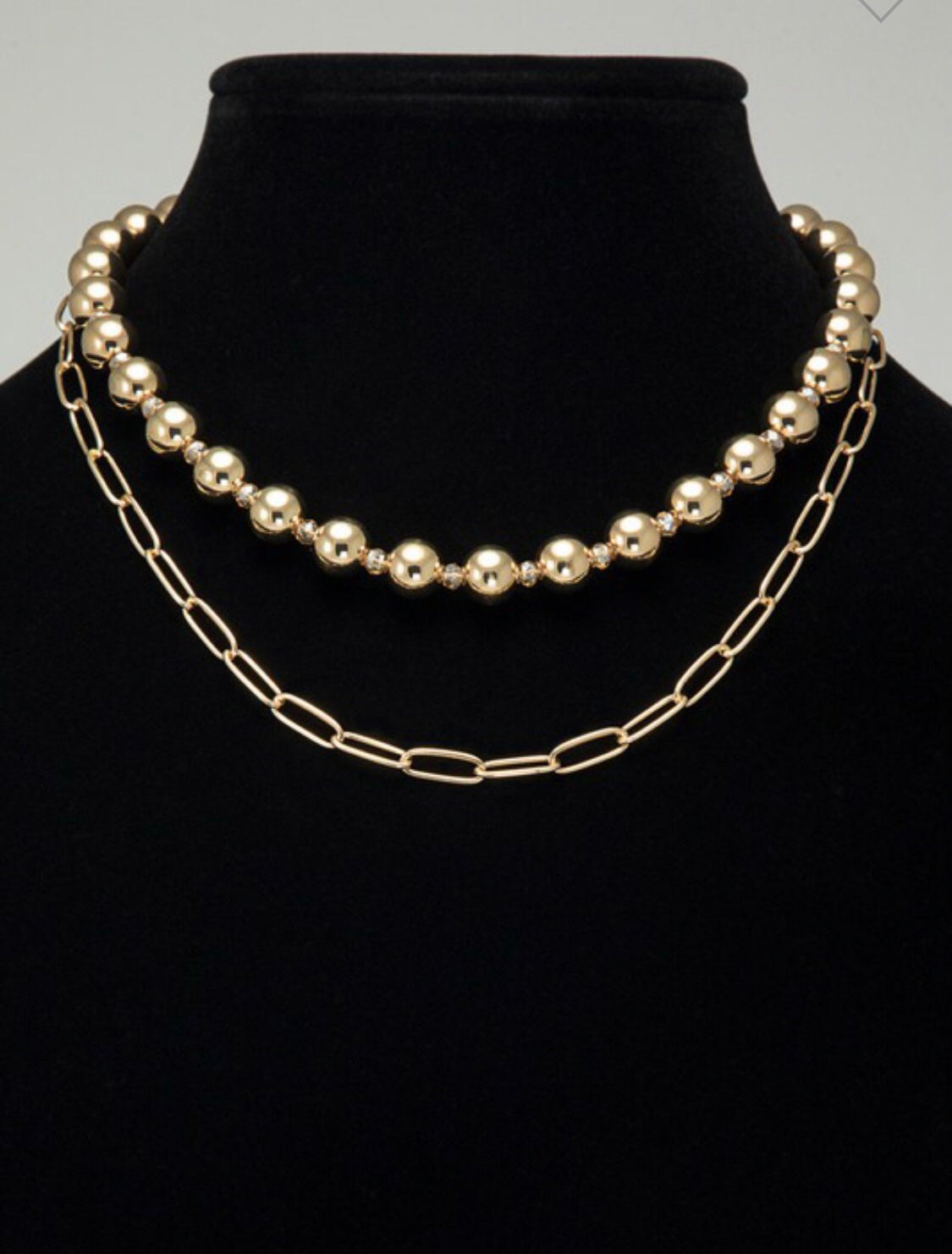 DOUBLE LAYER BEAD NECKLACE