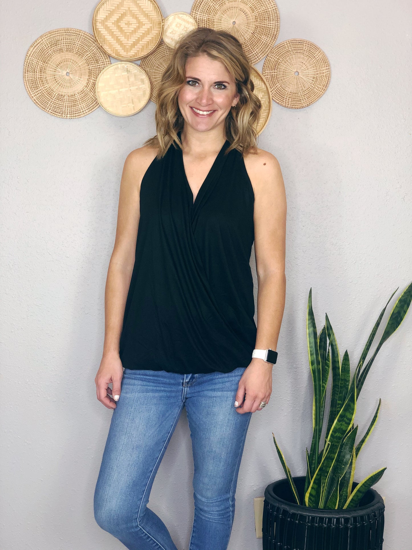 BRUSHED HALTER TOP