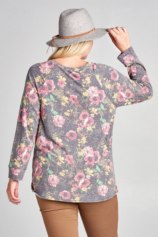 FLORAL PRINT FRONT KNOT {EXTENDED SIZE}