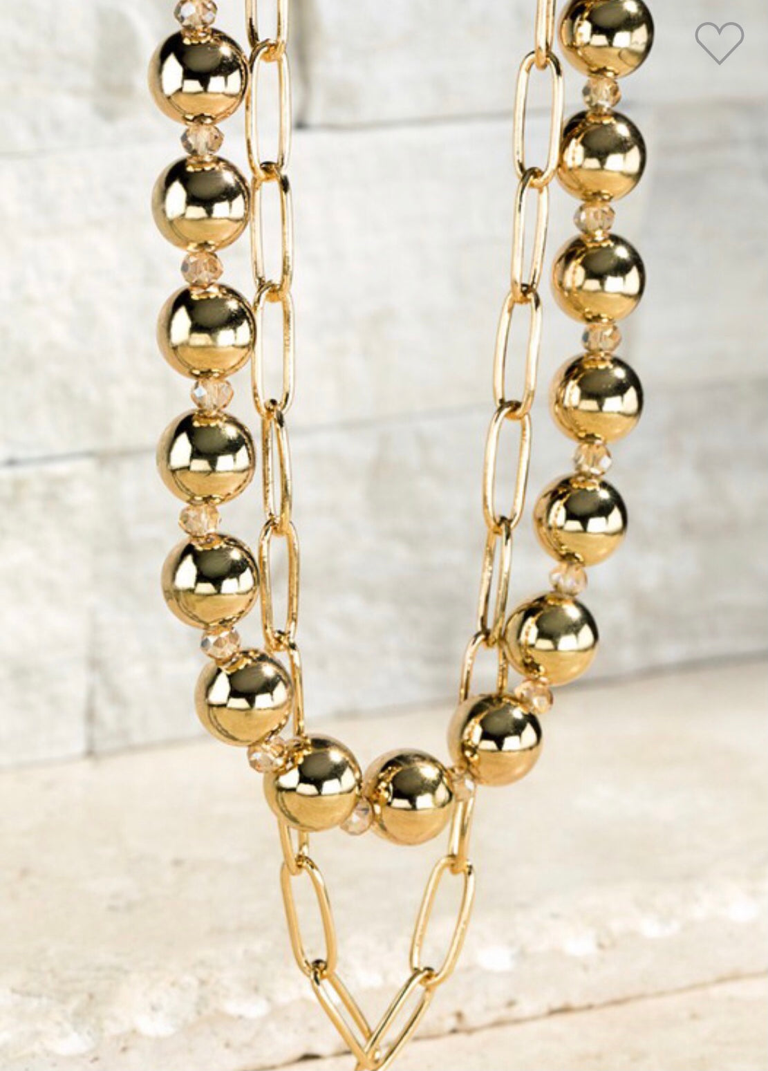 DOUBLE LAYER BEAD NECKLACE