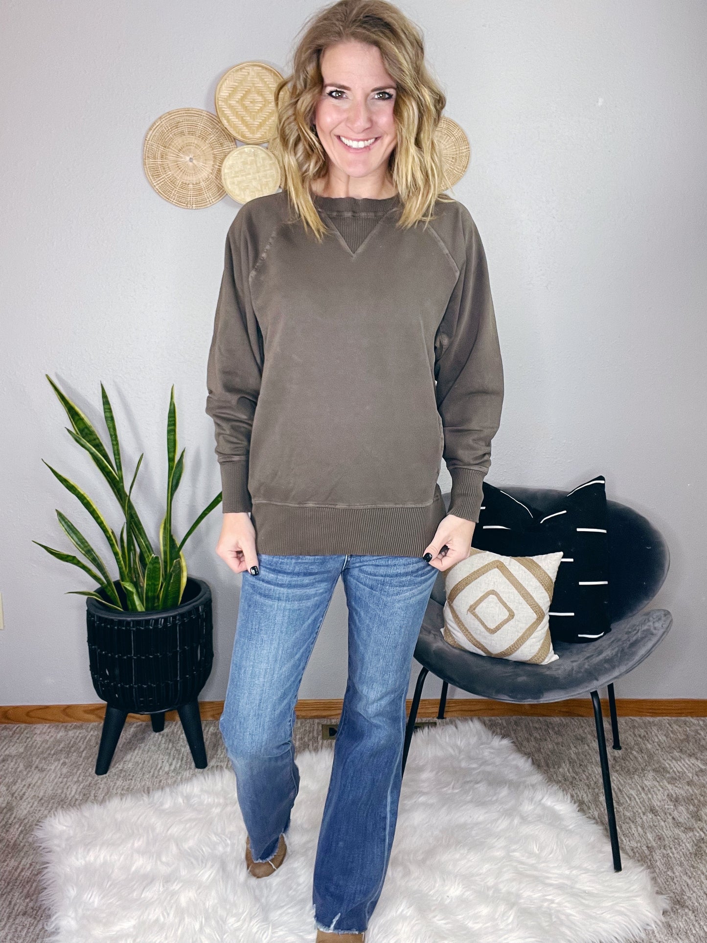 DYED FRENCH TERRY PULL OVER