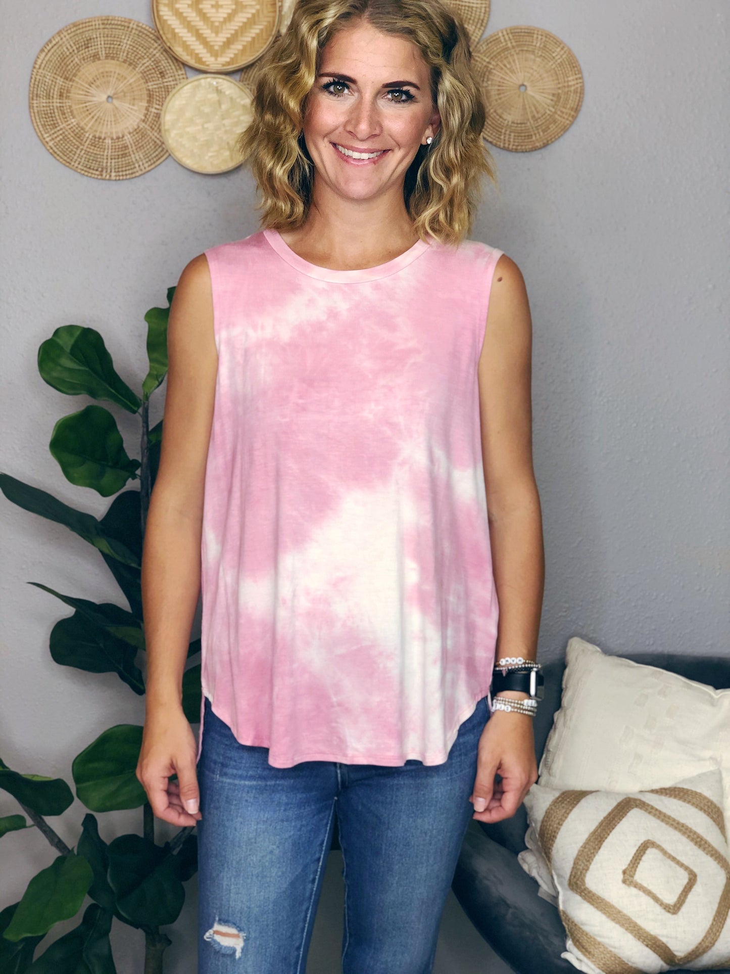 PINK TIE DYE TANK