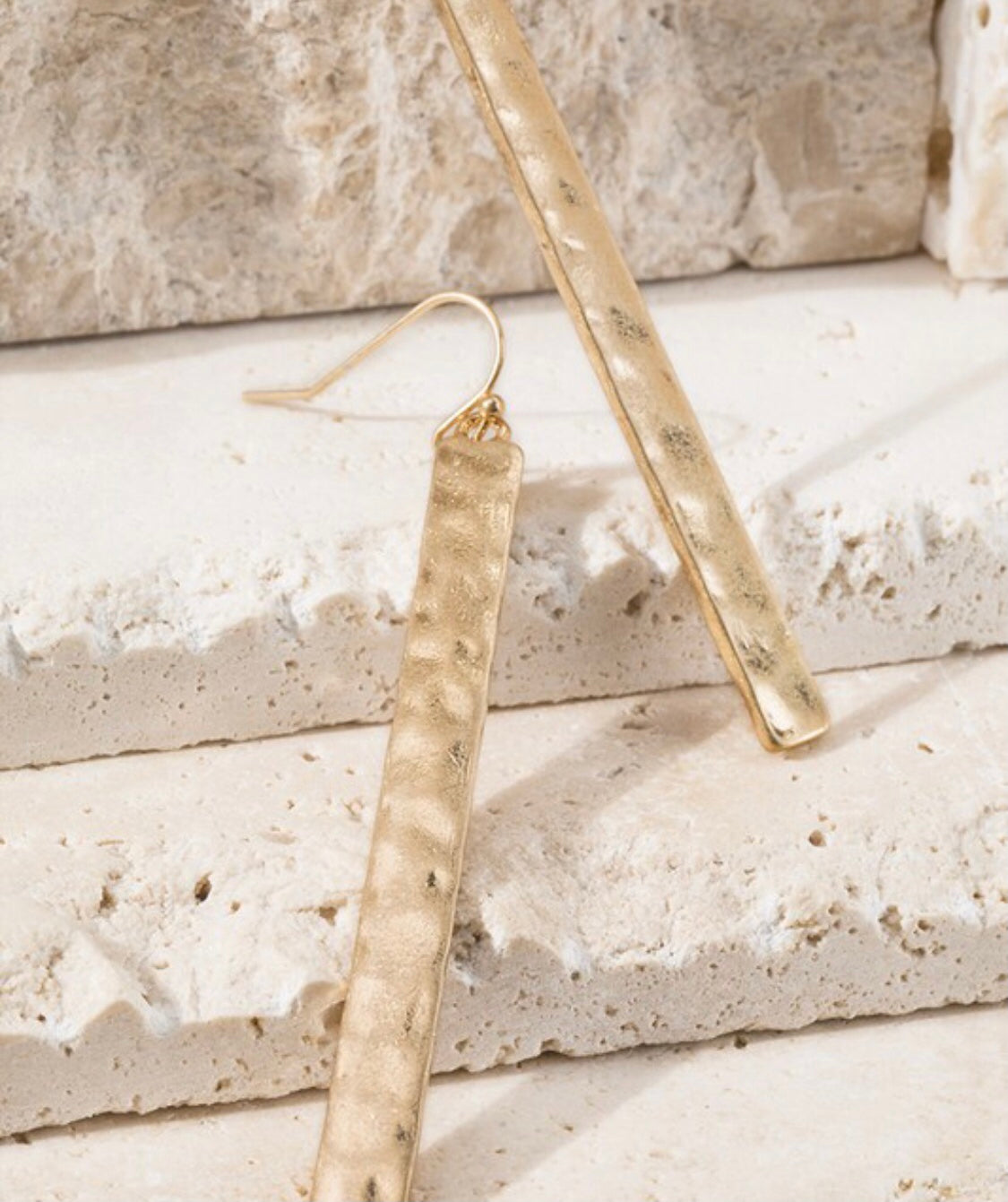 LONG METAL EARRING