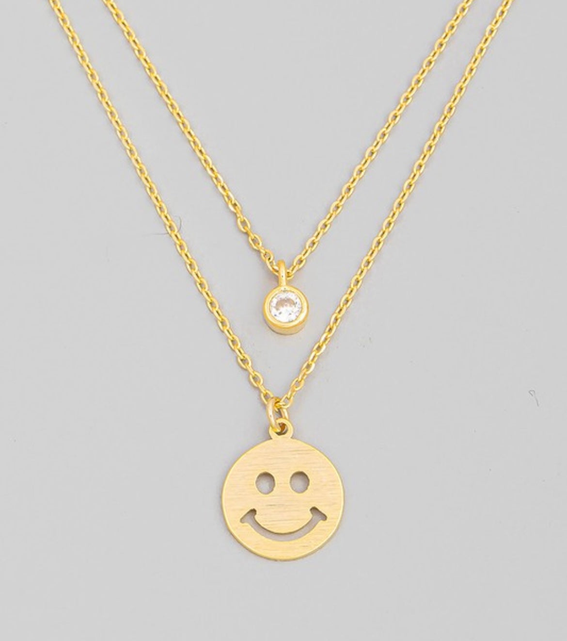 SMILEY LAYERED NECKLACE