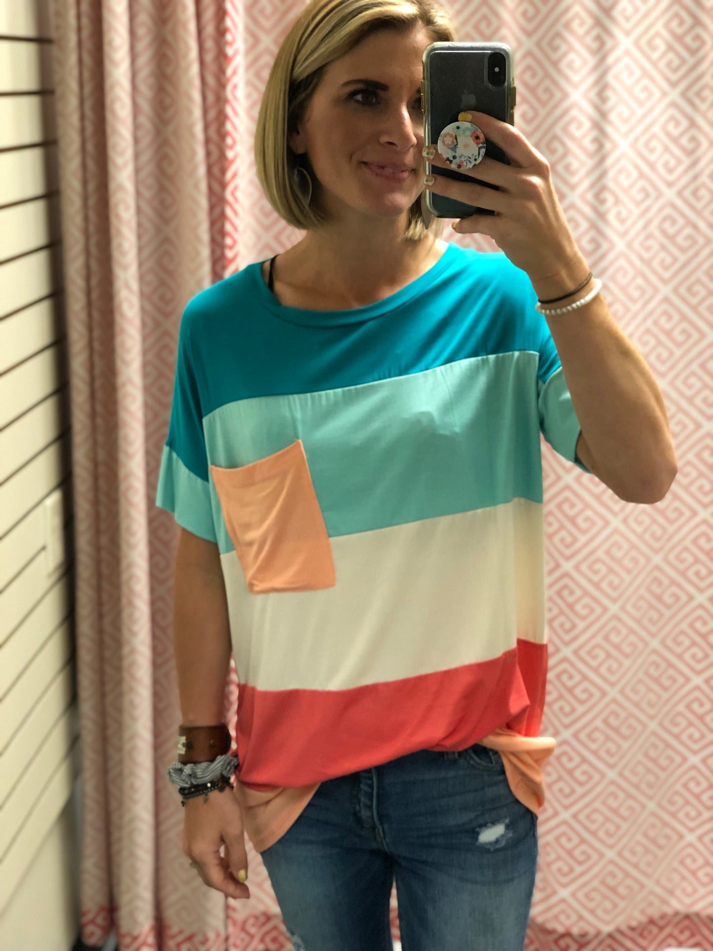 COLOR BLOCK TUNIC