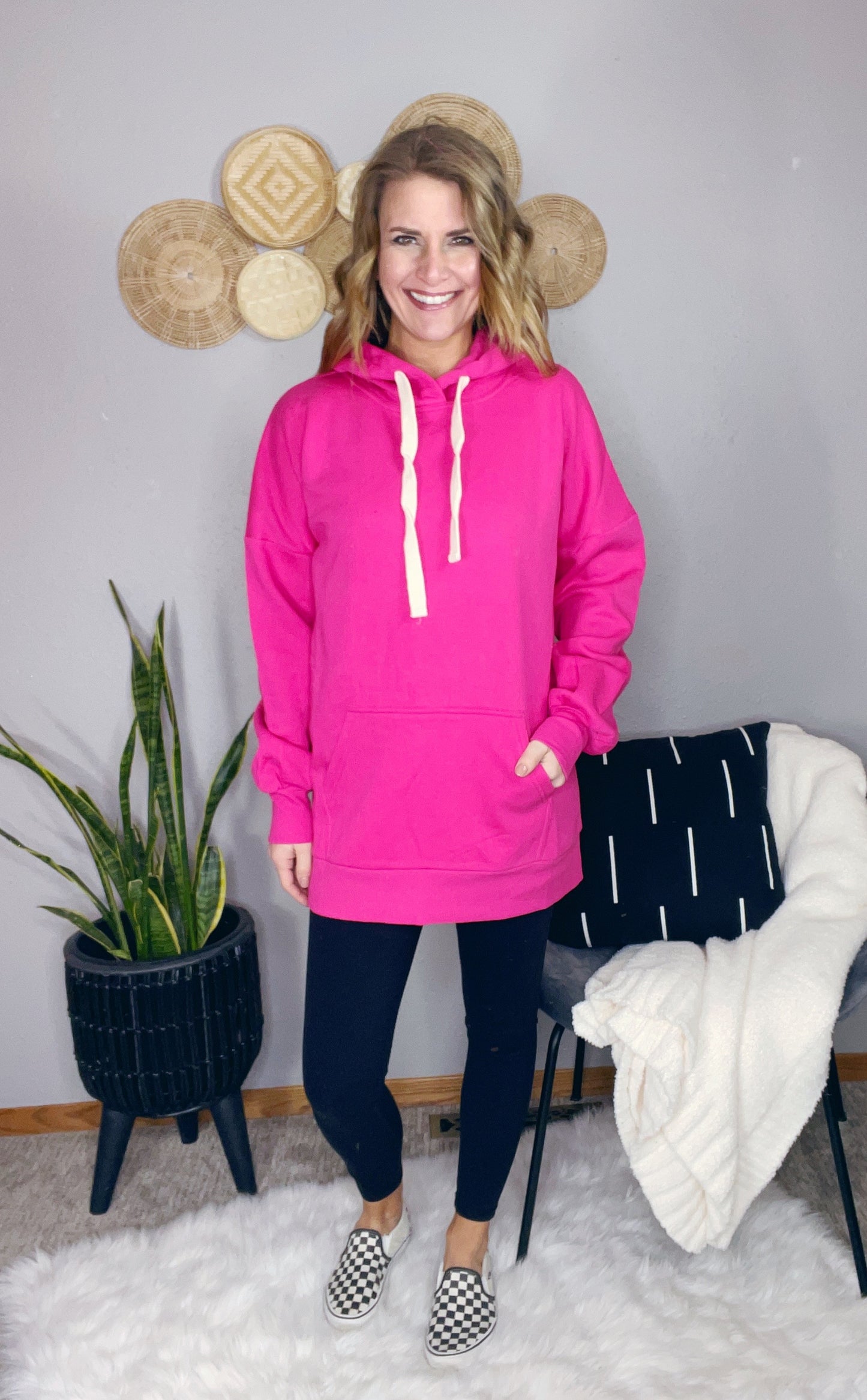 OVERSIZED HOODIE LONGLINE SWEATER