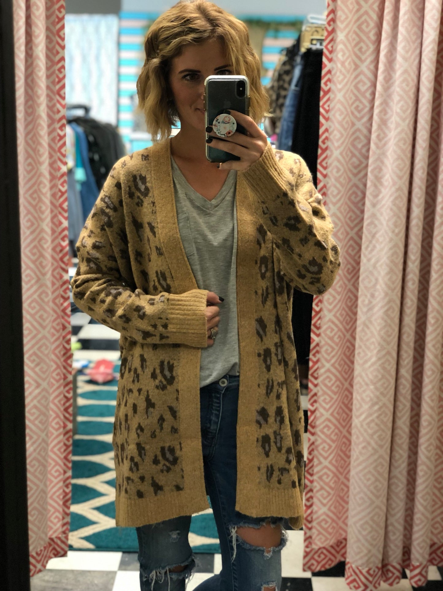 OVERSIZED LEOPARD CARDIGAN