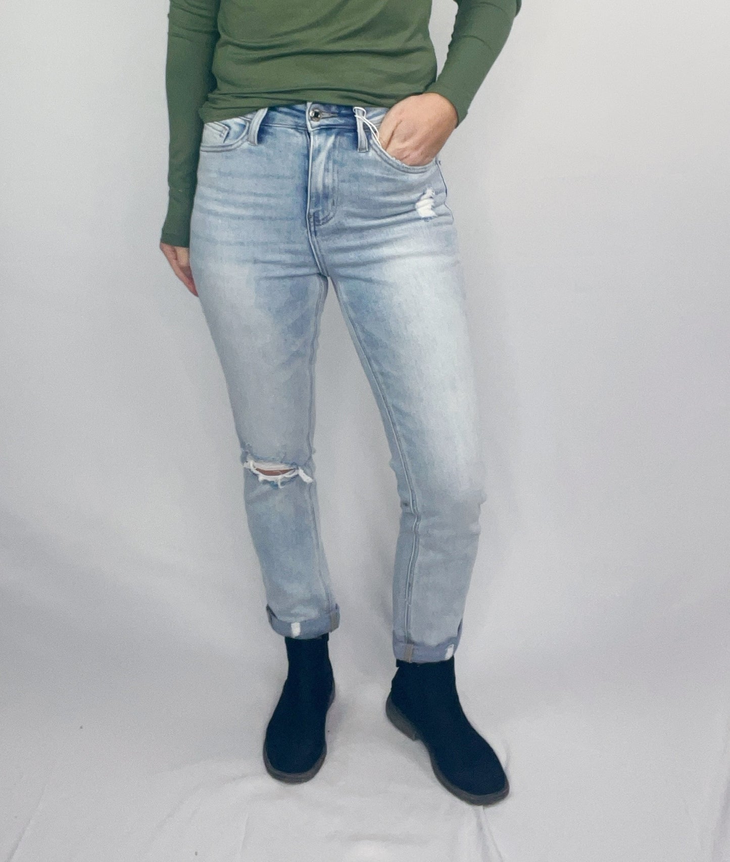 SUPER HIGH RISE STRETCH ROLL UP SHIRLEY JEAN
