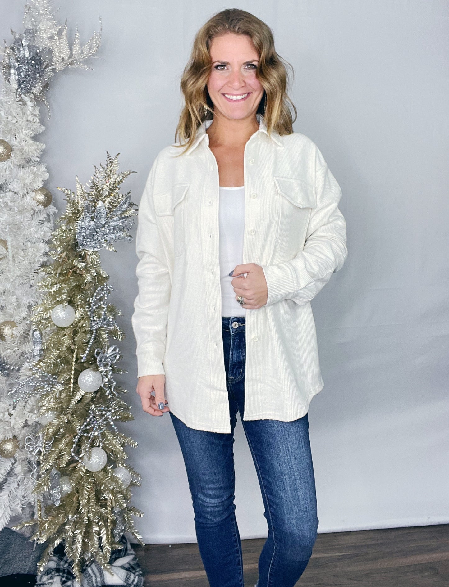 CORDED FABRIC SHACKET