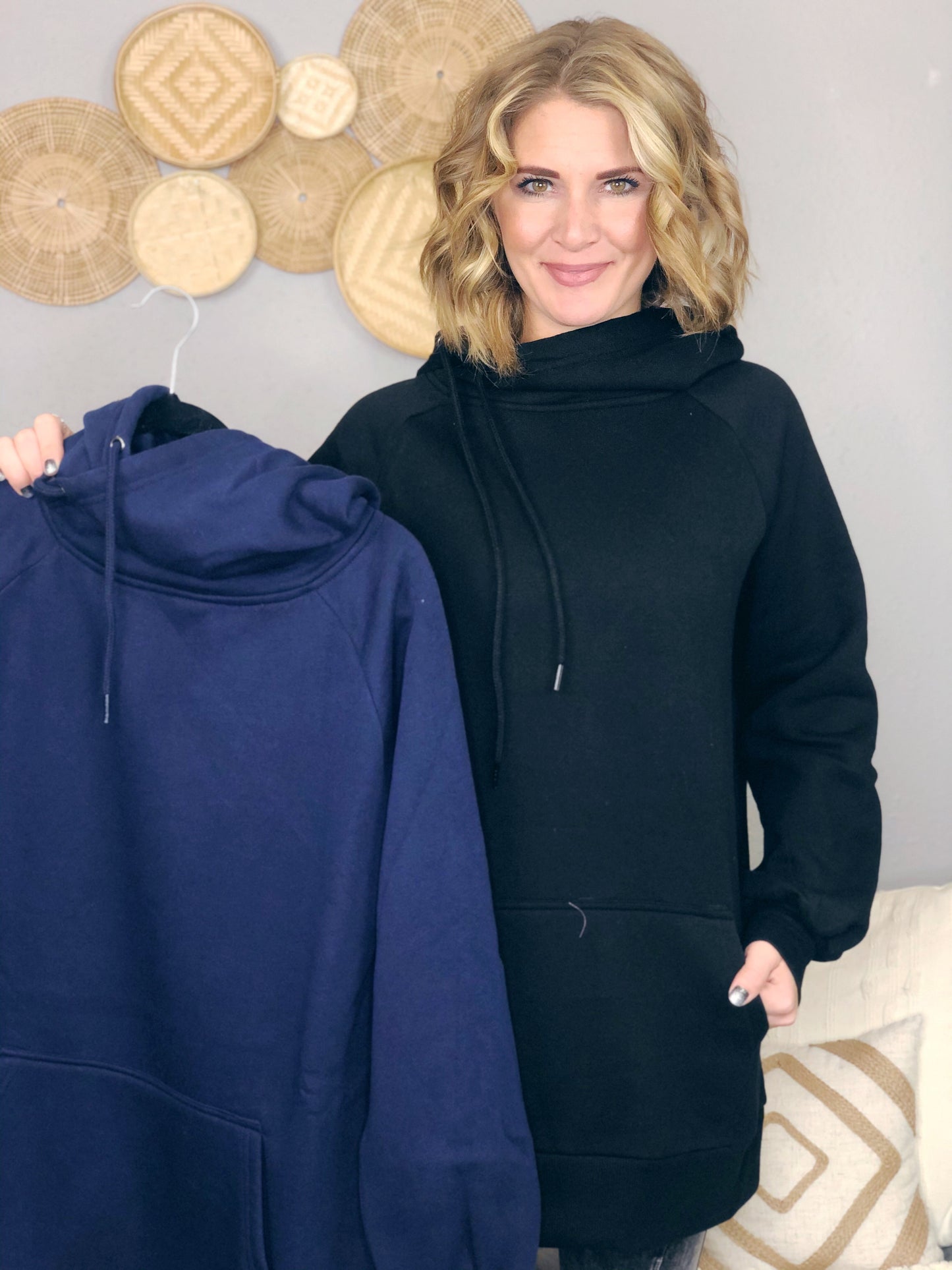 SIDE TIE HOODIE SWEATER