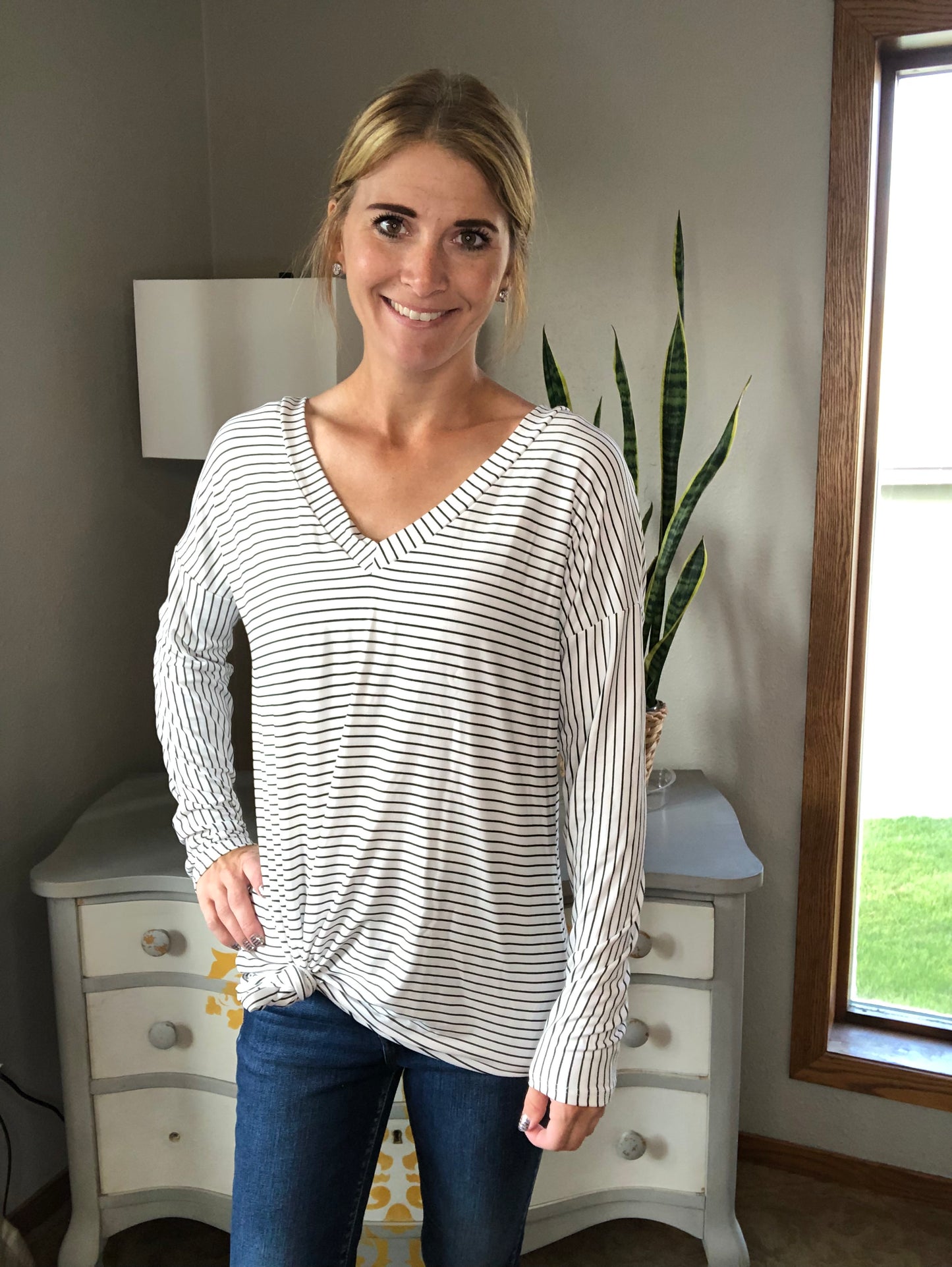 LONG SLEEVE STRIPE TEE