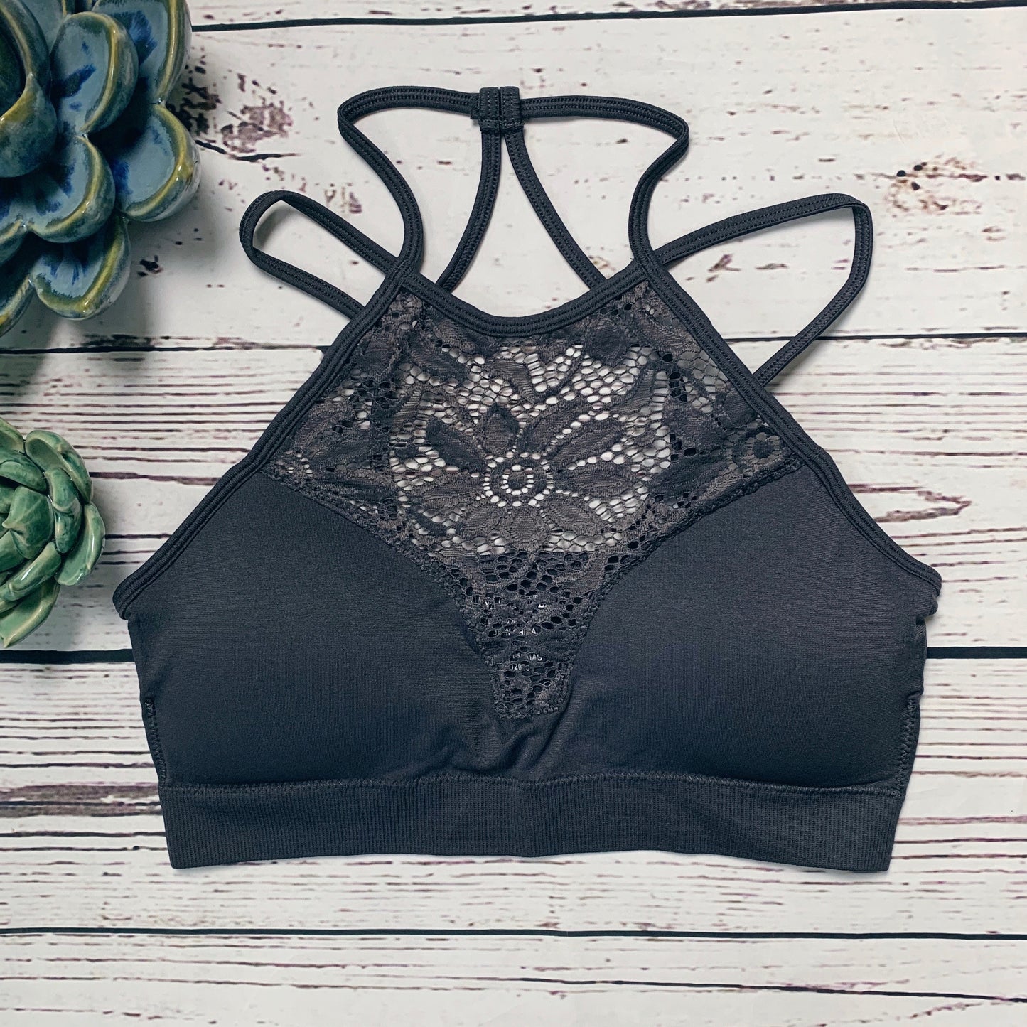 HIGH NECK PADDED BRALETTE