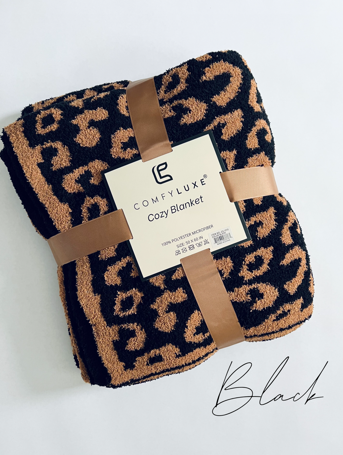 LUXURY LEOPARD PRINT THROW BLANKET