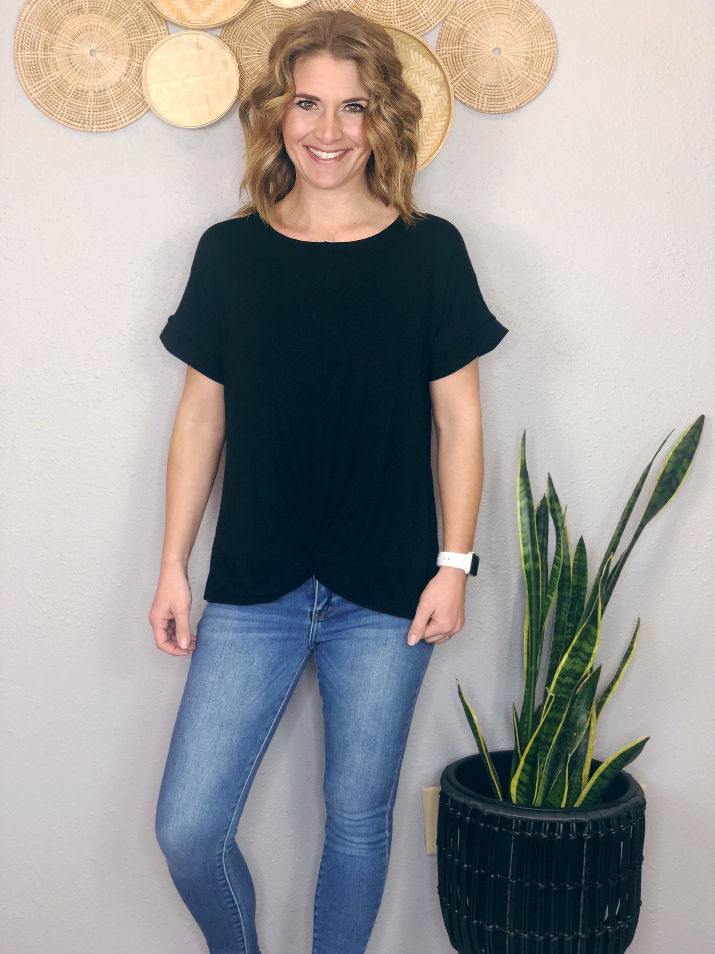 CREPE KNOT FRONT TOP