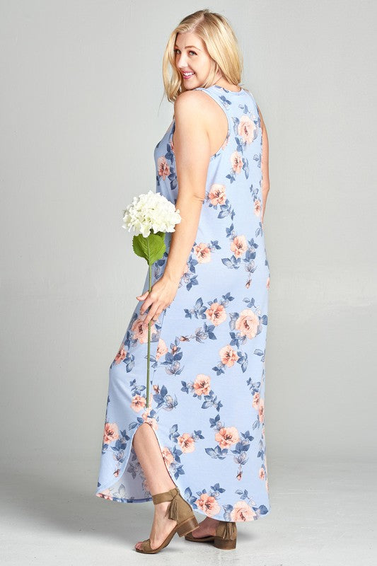 FLORAL PRINT MAXI {EXTENDED SIZE}