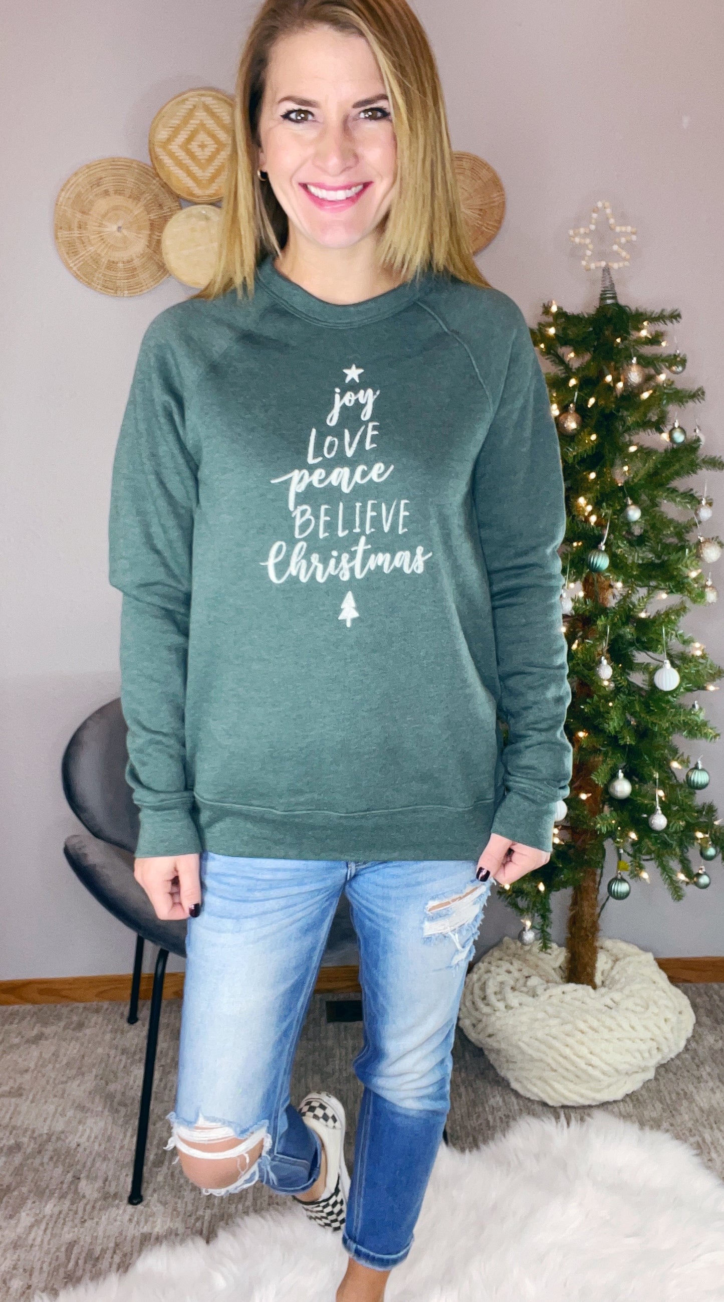 HEATHER FOREST CHRISTMAS SWEATER