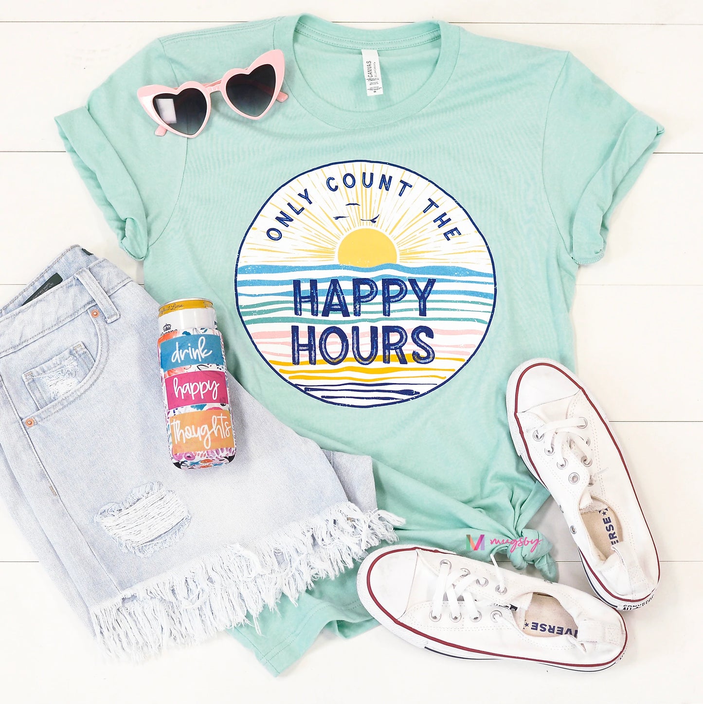 ONLY COUNT THE HAPPY HOURS TEE