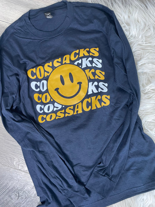 SMILEY COSSACK LONG SLEEVE ADULT TOP