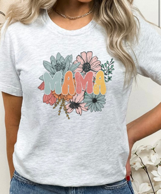 FLORAL BOUQUET MAMA SPRING GRAPHIC TEE