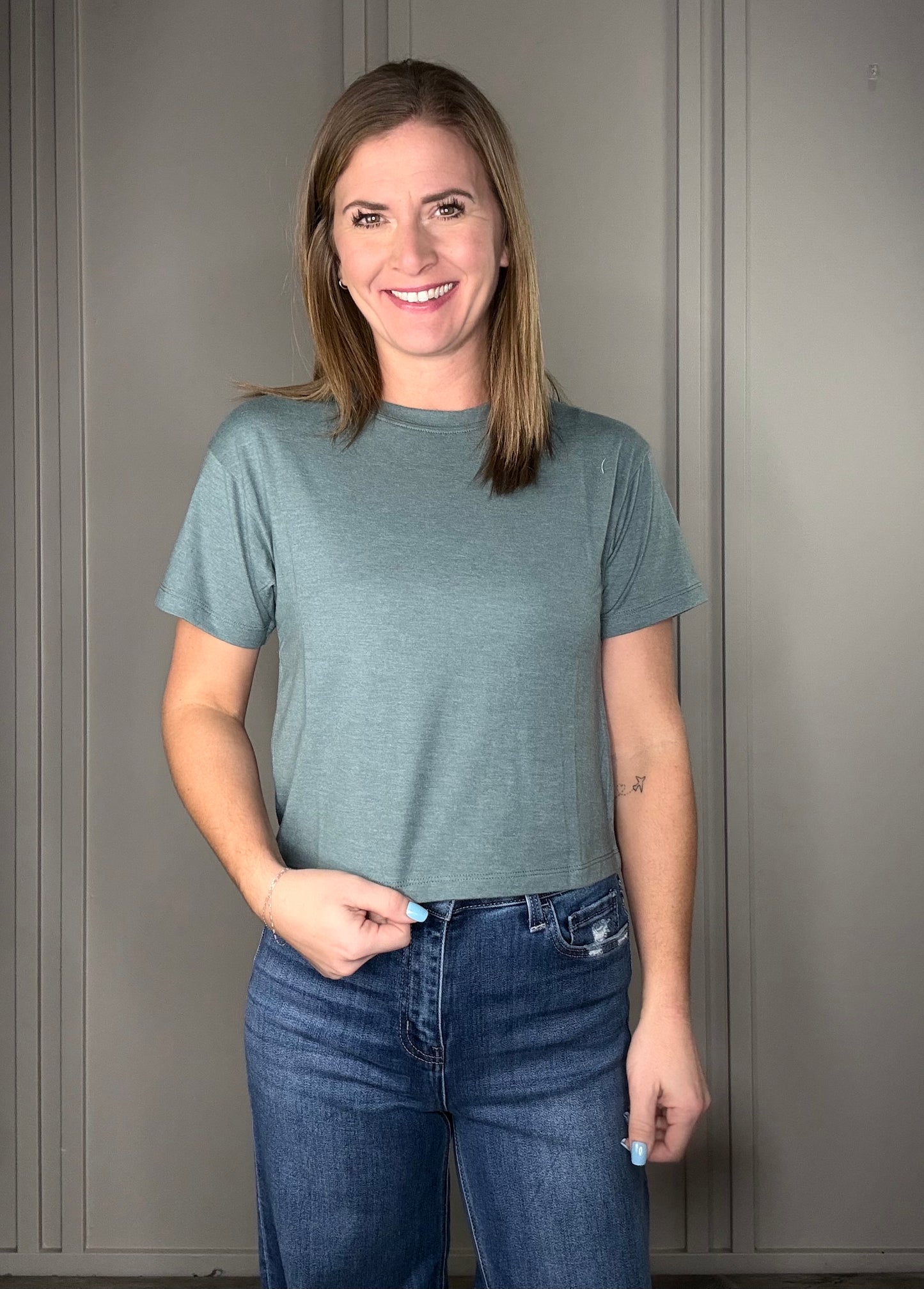 COTTON CREW NECK SHORT SLEEVE TEE