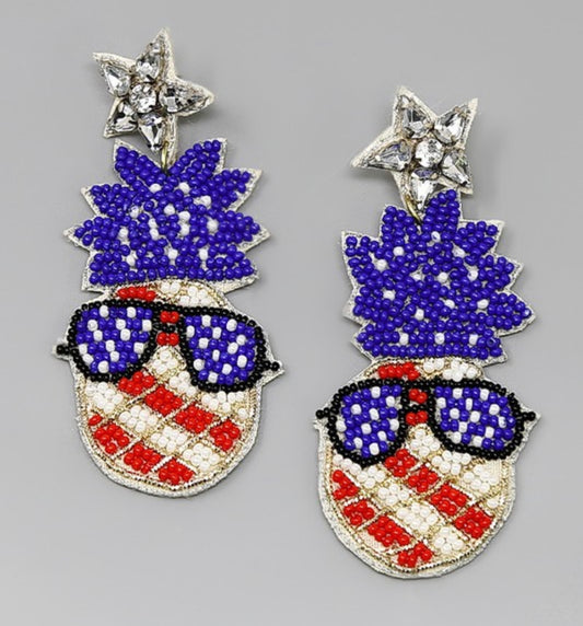 PINEAPPLE AMERICA EARRING
