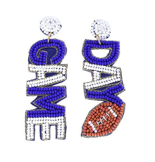 GAME DAY BEAD EARRING