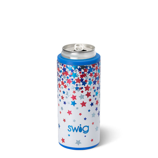 STAR SPANGLED SWIG SKINNY CAN COOZIE