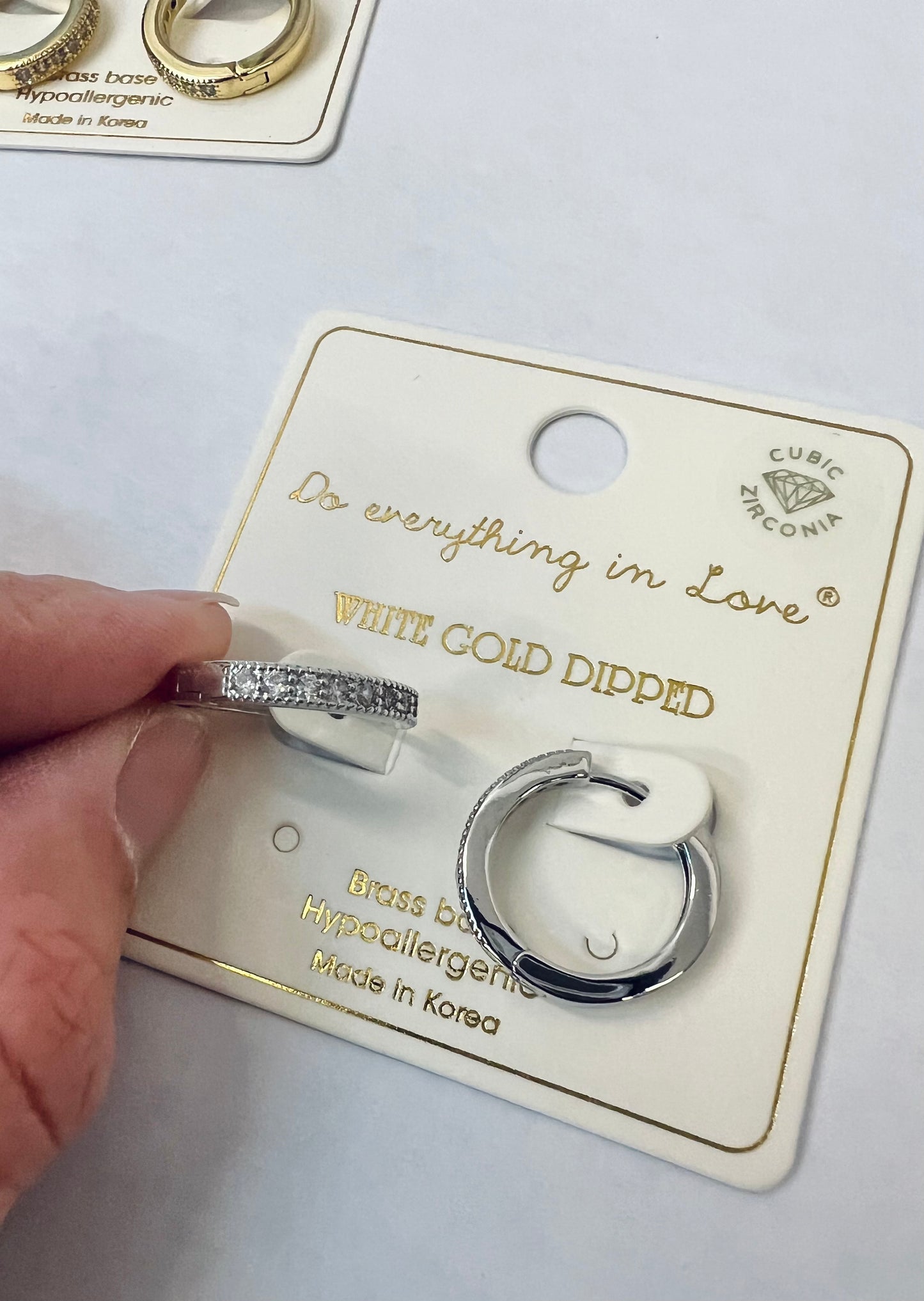 14K GOLD DIPPED HOOP HUGGIE