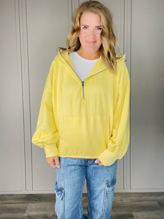 ELASTIC HEM HOODIE