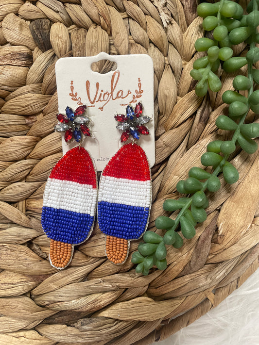POPSICLE AMERICAN FLAG EARRING