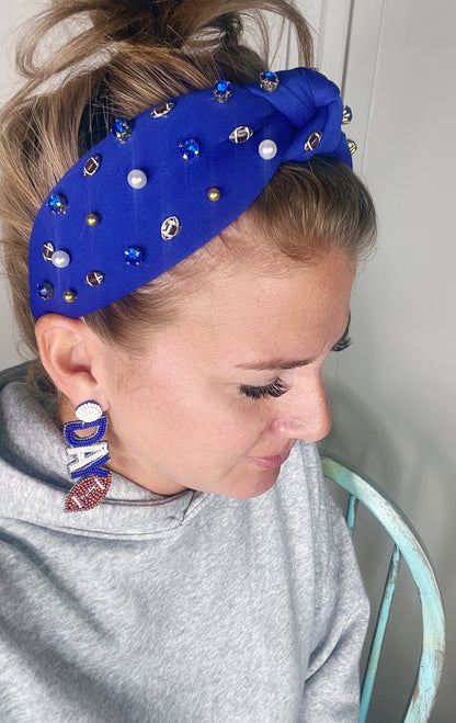FOOTBALL DECORATED HEADBAND